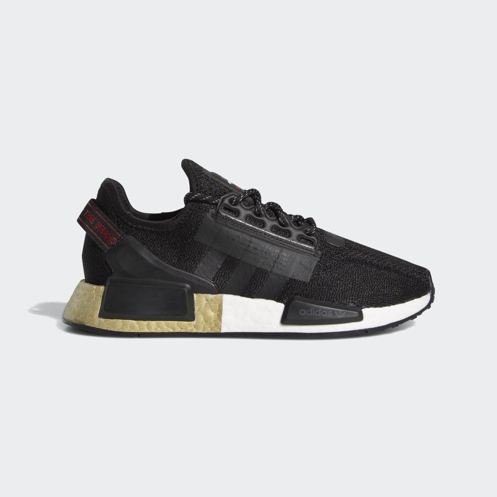 Adidas Boys' NMD_R1 V2 Originals Shoes Black/Gold Metal Ireland FW8048